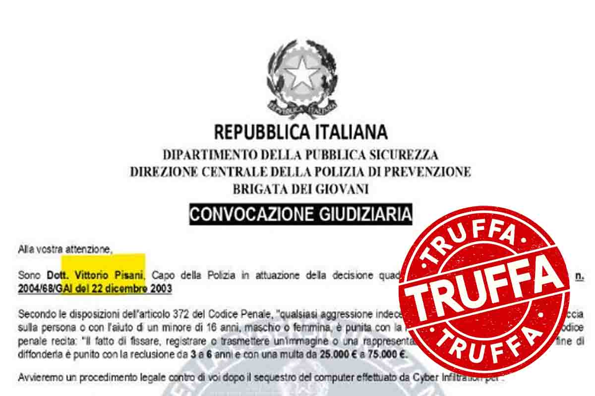 Truffa convocazione giudiziaria