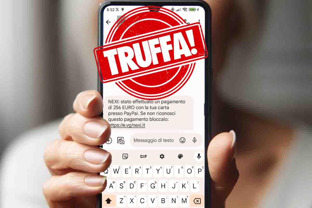 Truffa SMS Nexi e PayPal