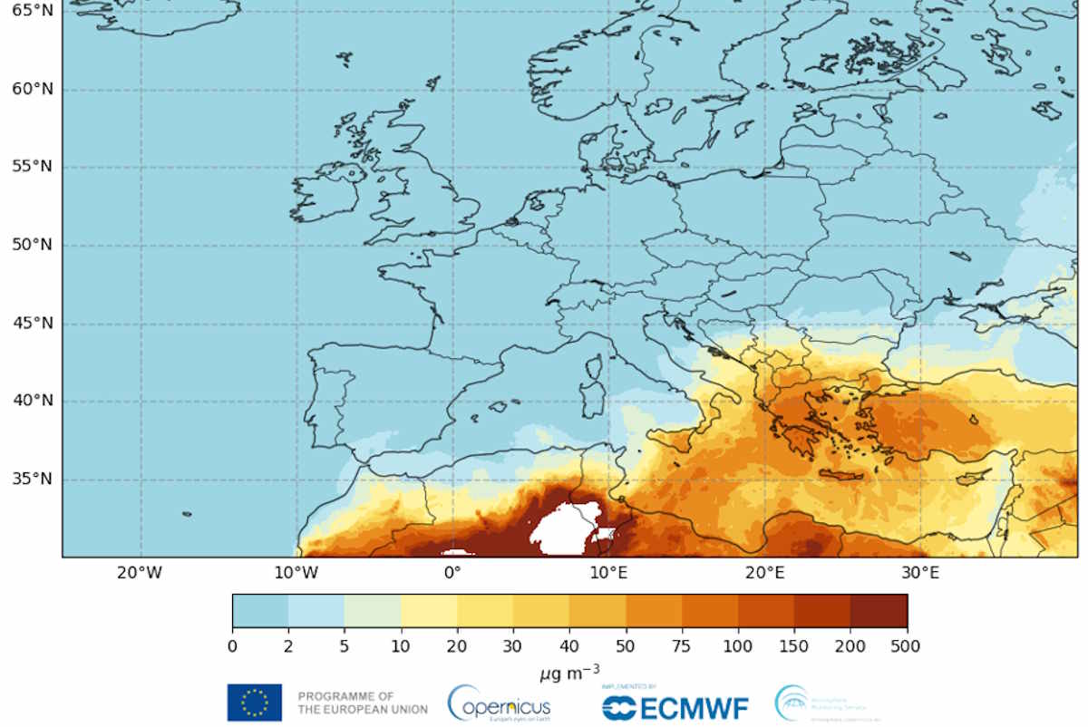Davantage de poussière du Sahara arrivant en Méditerranée (et une qualité de l'air alarmante)