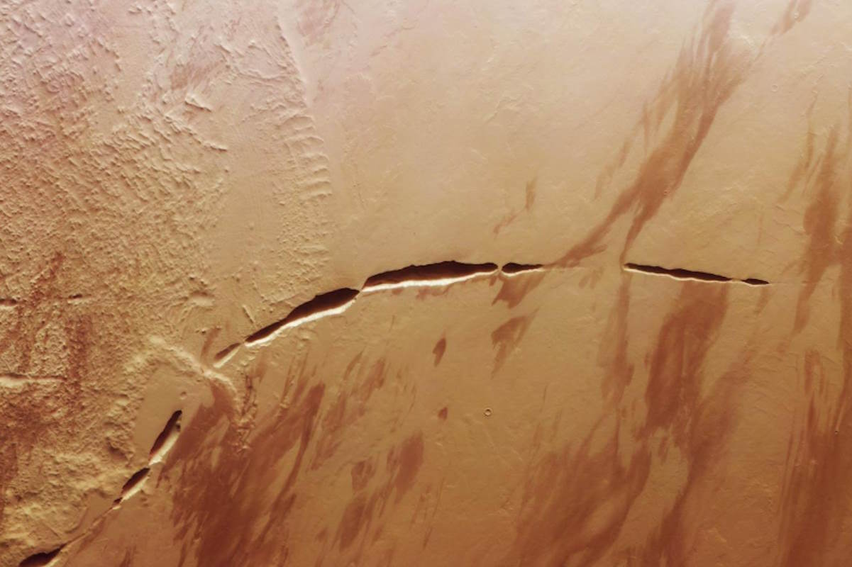 cicatrice su marte immagine esa