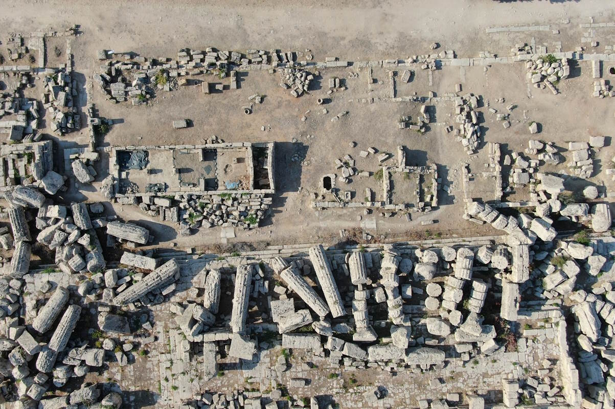 découverte du temple du parc de Sélinonte