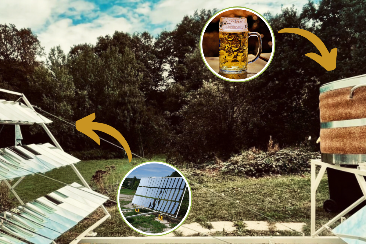 Hélie, la bière produite avec des panneaux solaires et un système sophistiqué de miroirs pour générer de la chaleur (et vendue sous vide consigné)