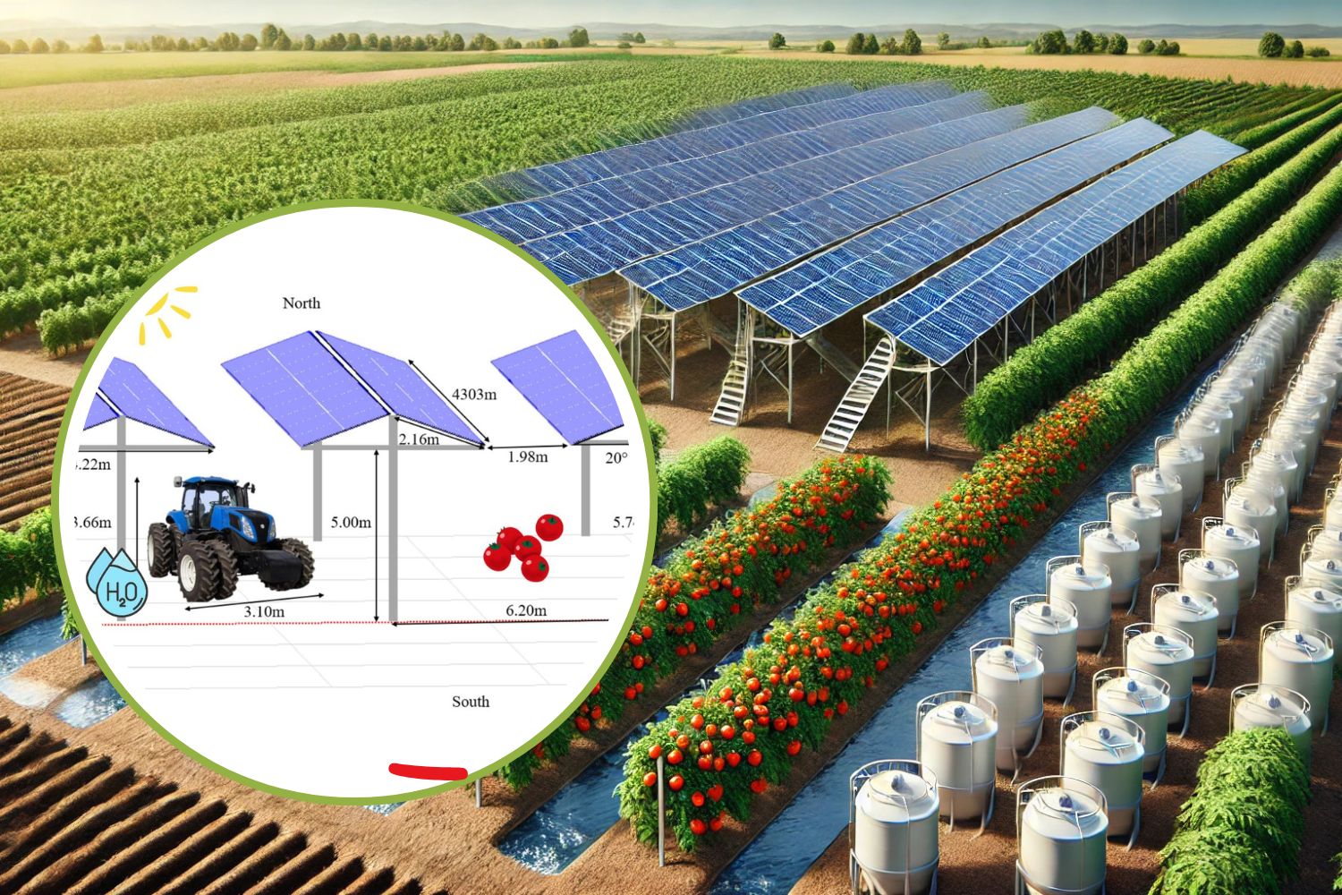 Agrivoltaïque, la ferme qui cultive des tomates et produit de l'hydrogène pour les tracteurs
