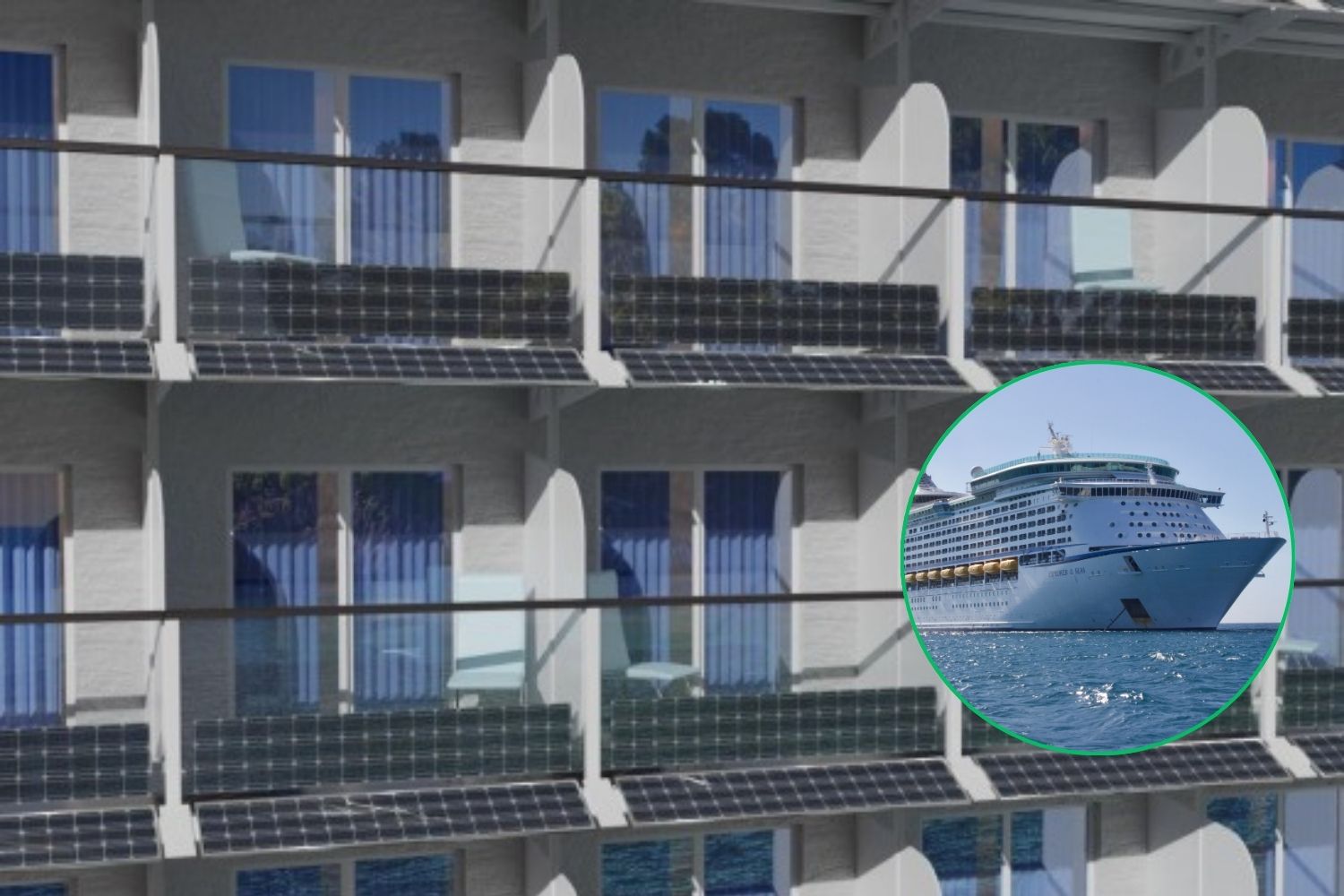 Balcon photovoltaïque, les scientifiques étudient les effets de l'installation sur les cabines des navires de croisière