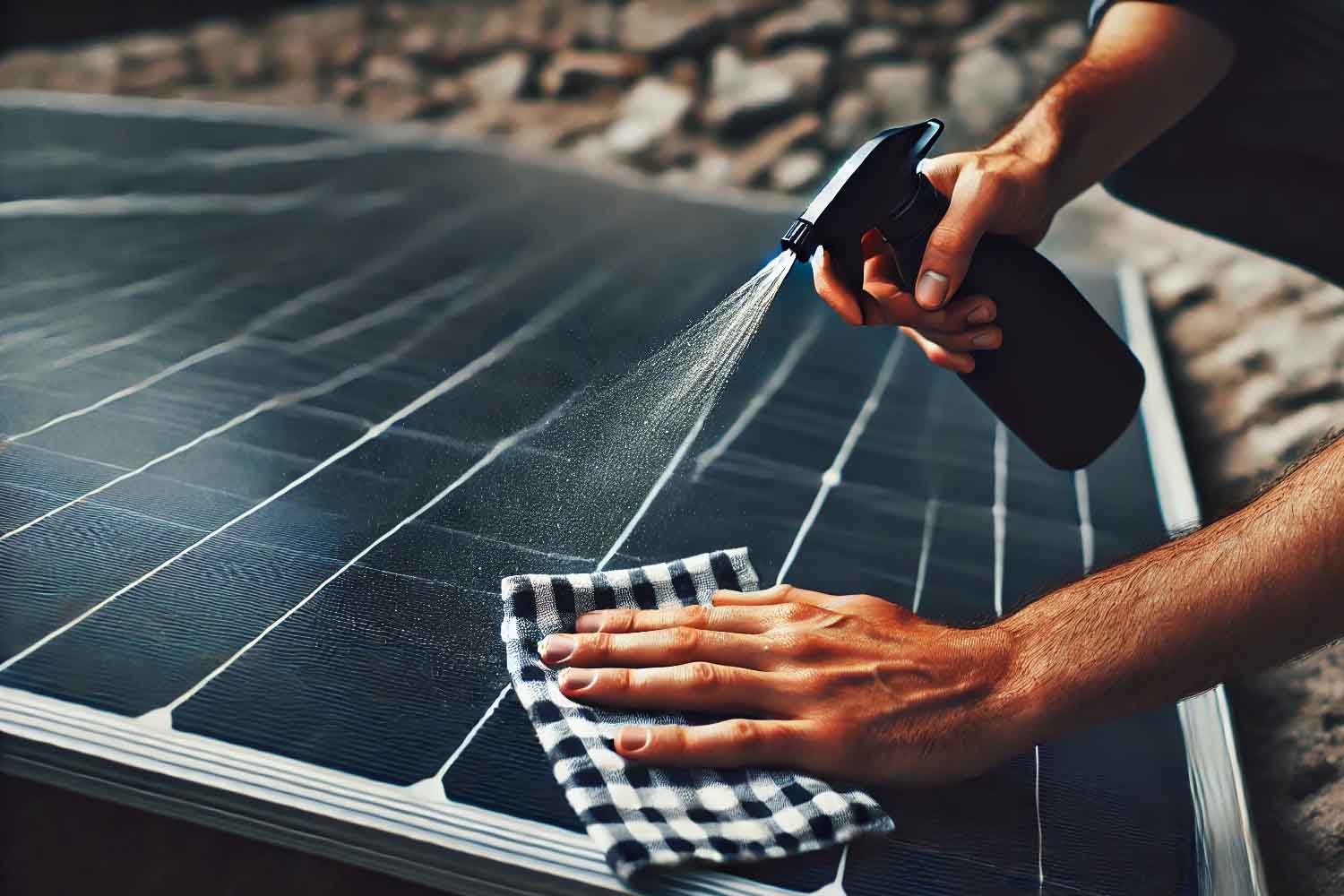 Pulire pannelli solari