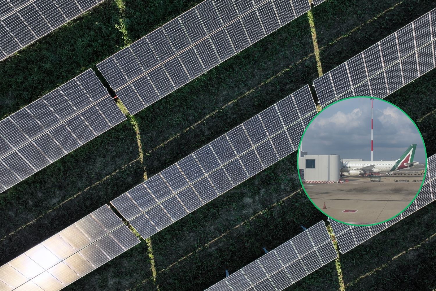 Photovoltaïque: à l'aéroport de Fiucino a inauguré le plus grand système solaire aéroportuaire d'Europe