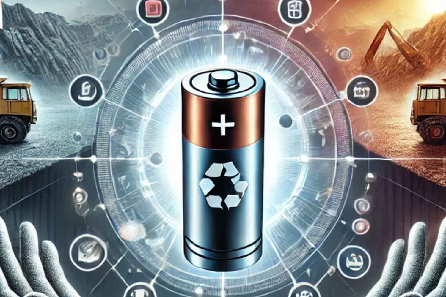 Caramel batterie miniere di litio