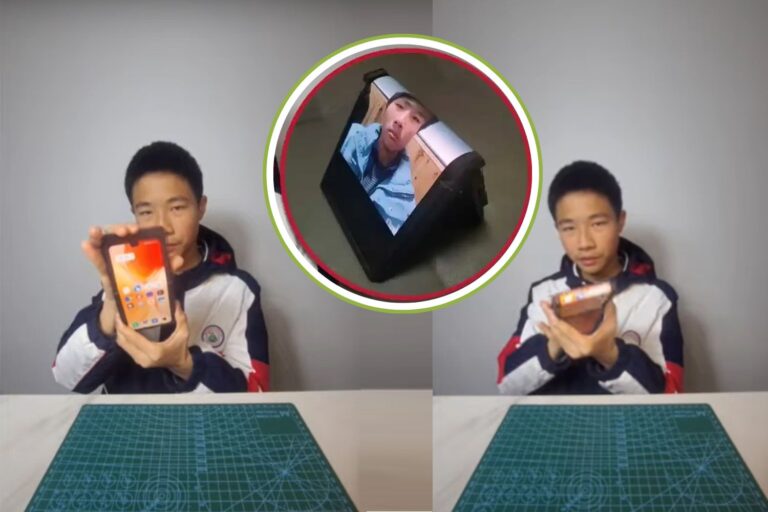 L'étudiant de 17 ans -old crée un smartphone pliant avec une imprimante 3D et d'anciens composants