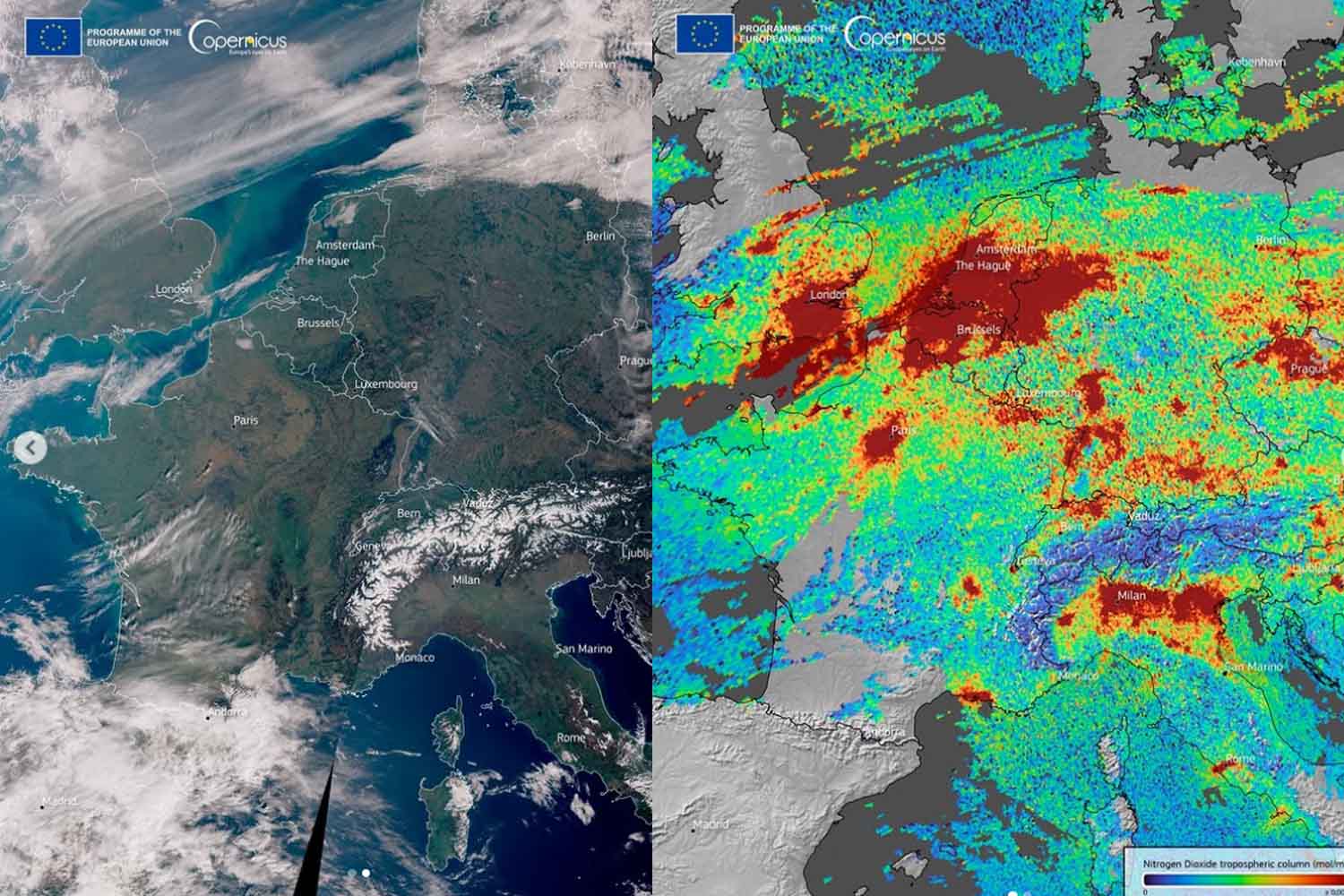 inquinamento copernicus