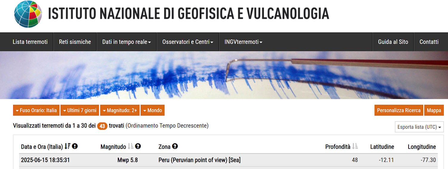 Pérou tremblement de terre 15 juin 2025