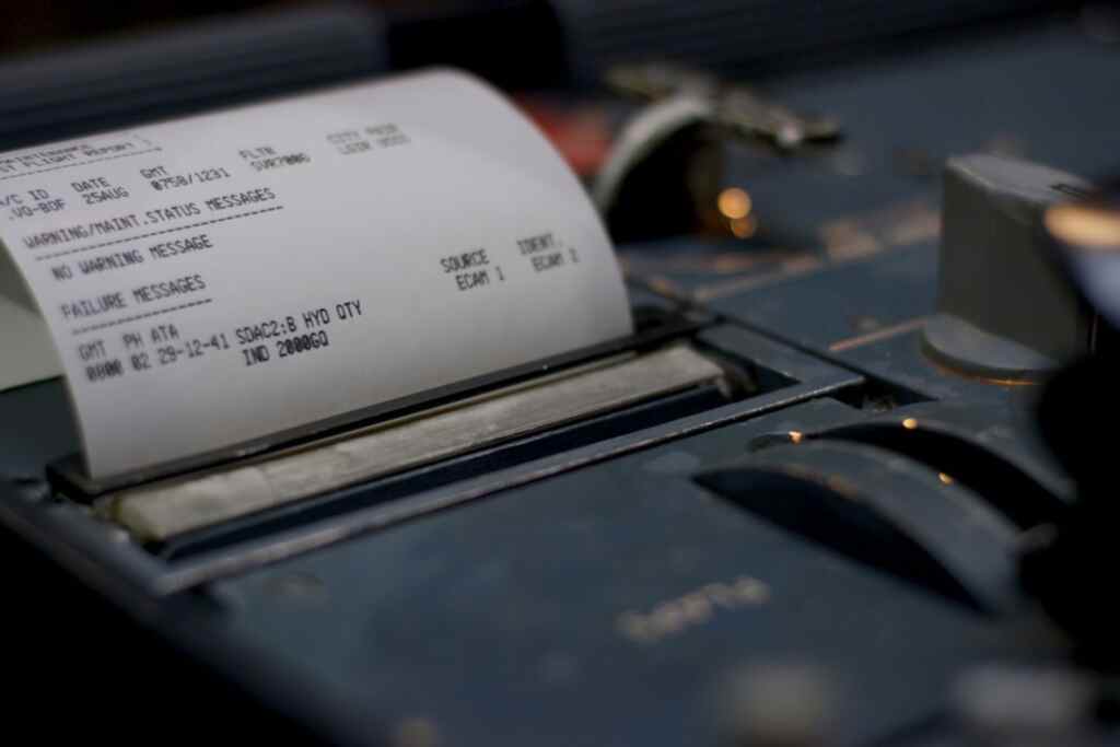 réception de papier