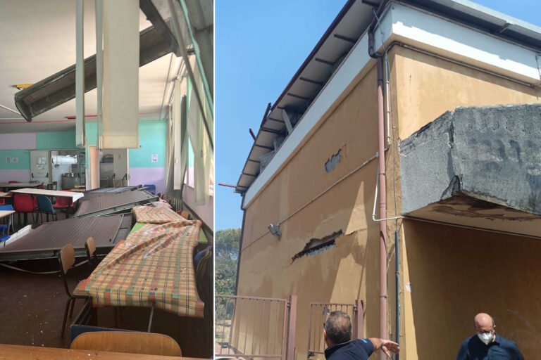 En septembre, il risque de ne pas rouvrir l'école Balzani, ressemble à la réduction de l'explosion qui a choqué Rome