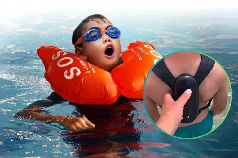 Ce gilet de sauvetage innovant gonfle si l'enfant reste sous l'eau plus de 10 secondes