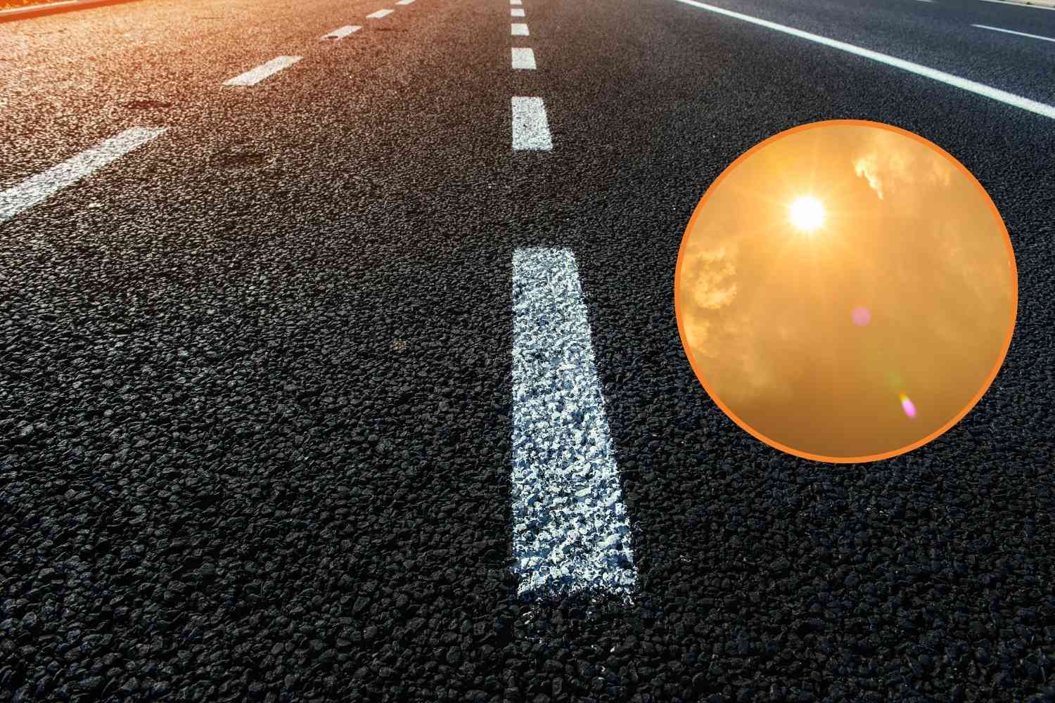 caldo estremo asfalto