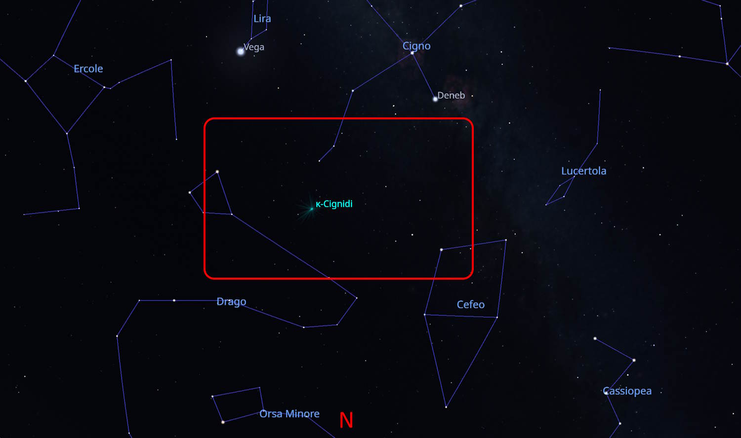 Stars du viol Kappa Cignidi août 2025