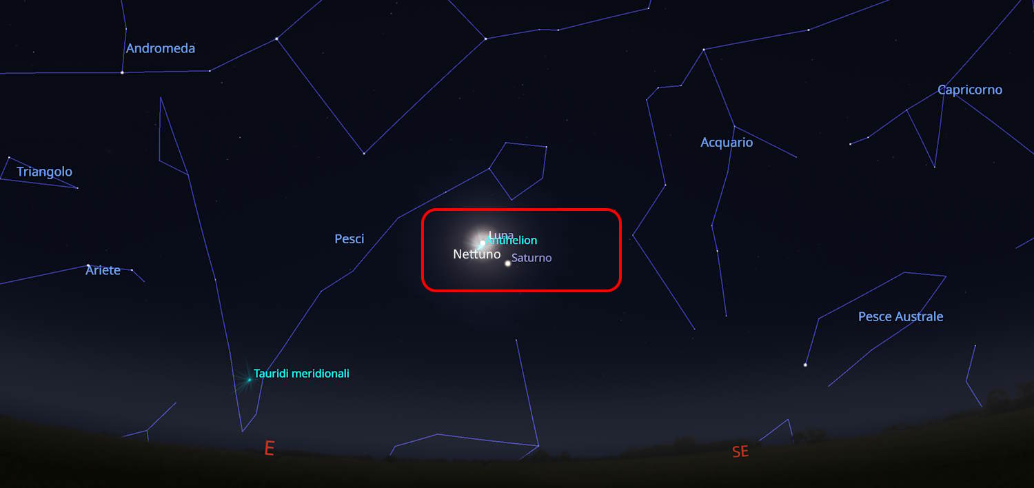 Bacio Luna Saturno septembre 2025