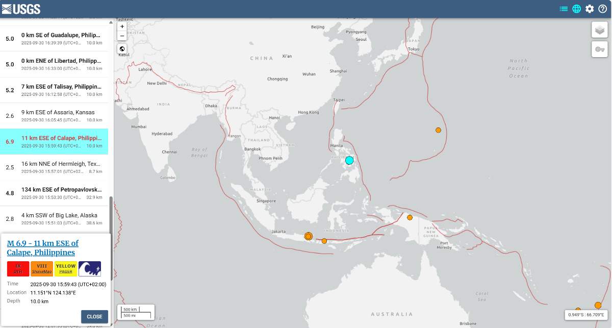 Tremblement de terre philippine