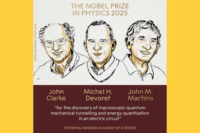 Nobel de physique 2025 : les scientifiques Clarke, Devoret et Martinis récompensés pour avoir révélé le secret du « tunnel » quantique