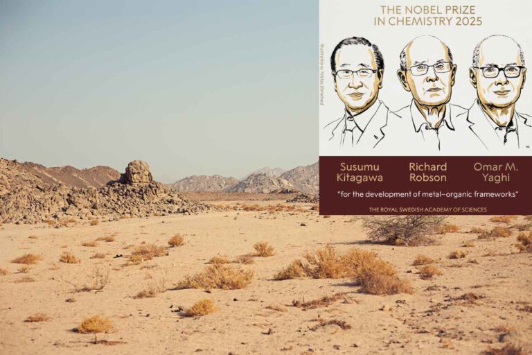 Prix ​​Nobel de chimie 2025 à Kitagawa, Robson et Yaghi pour les molécules qui captent l'eau de l'air du désert