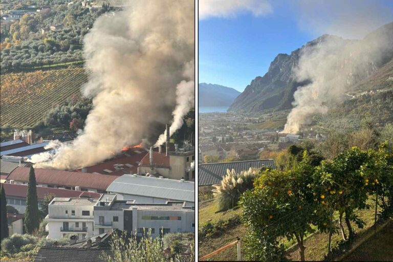 Incendie de Fedrigoni Riva del Garda aujourd'hui : flammes dans l'usine