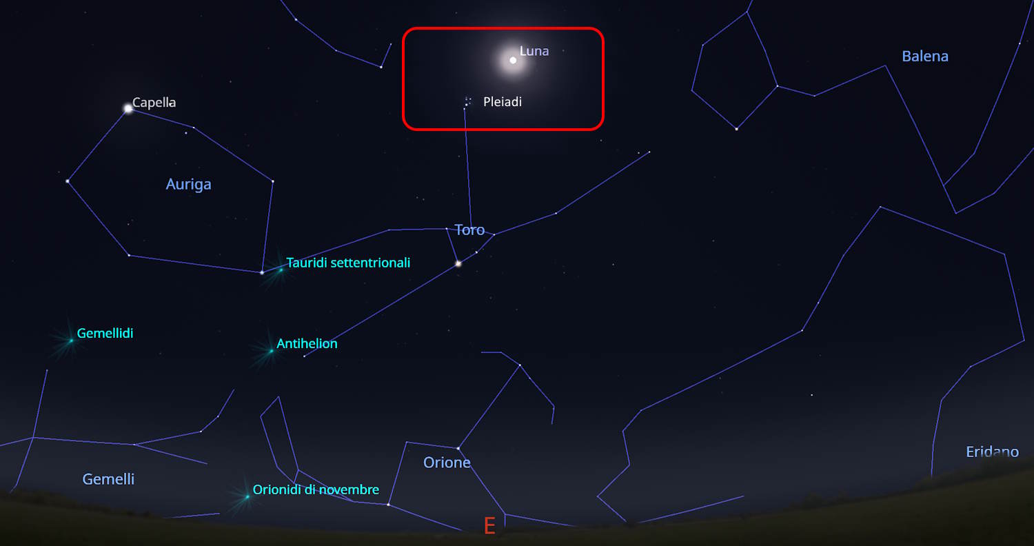 Conjonction Lune-Pléiades 3 décembre 2025