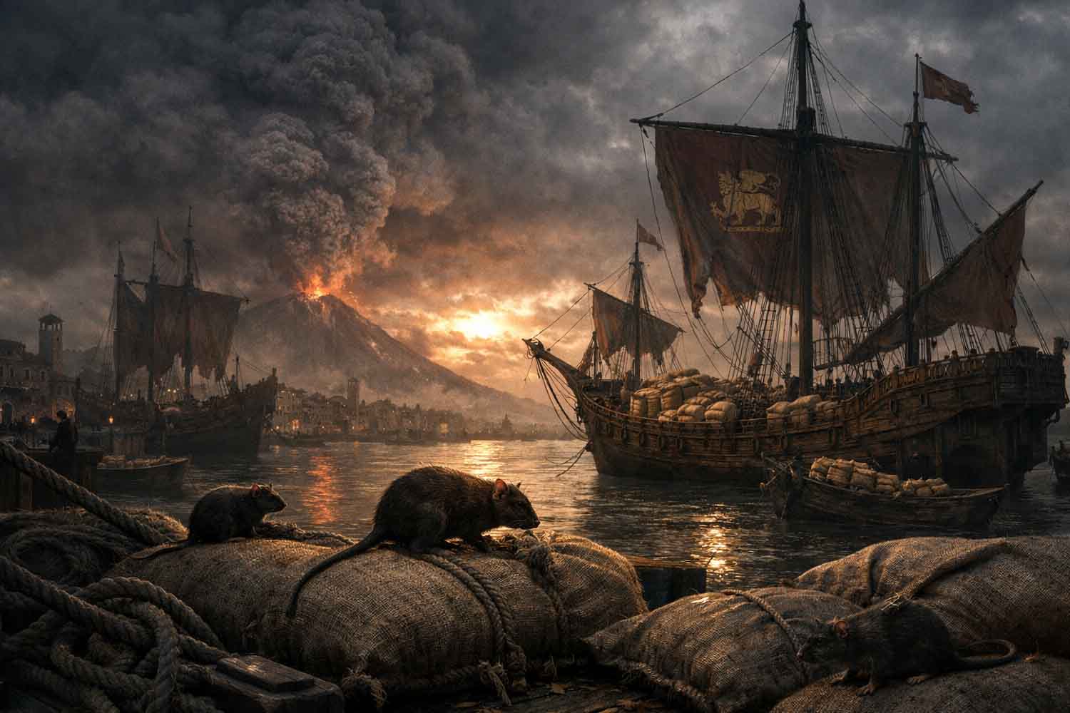 Eruzioni vulcaniche medievali e peste nera