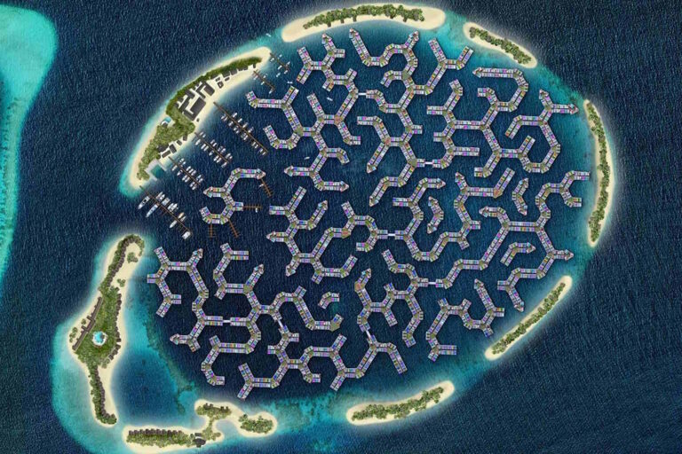 Une ville flottante en forme de corail est née aux Maldives : salut climatique ou luxe pour quelques-uns ?