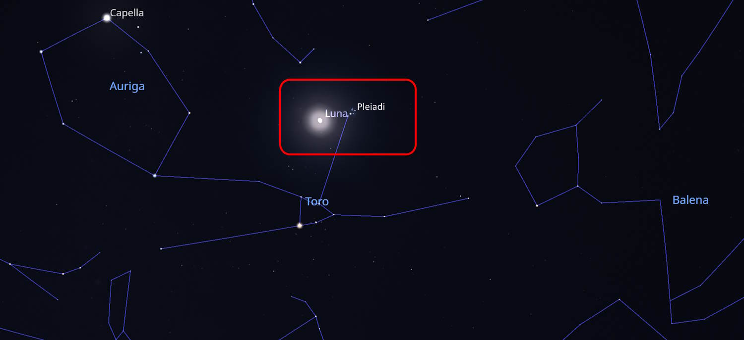 Baiser de lune des Pléiades 31 décembre 2025