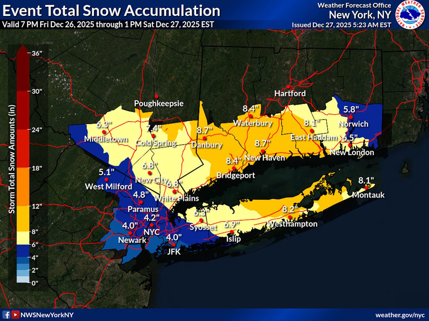 Tempêtes de neige à New York