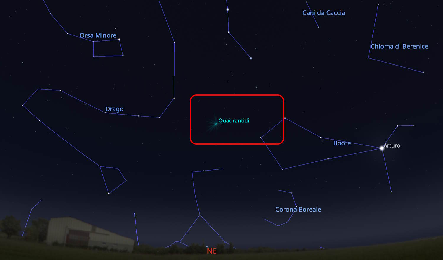 étoiles filantes du quadrant