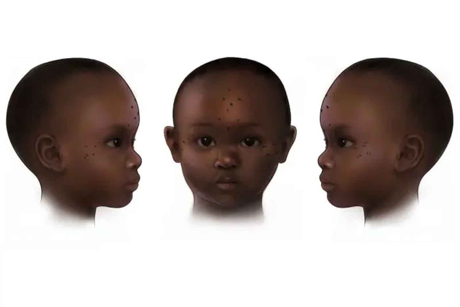 Bambini tatuati degli antichi nubiani