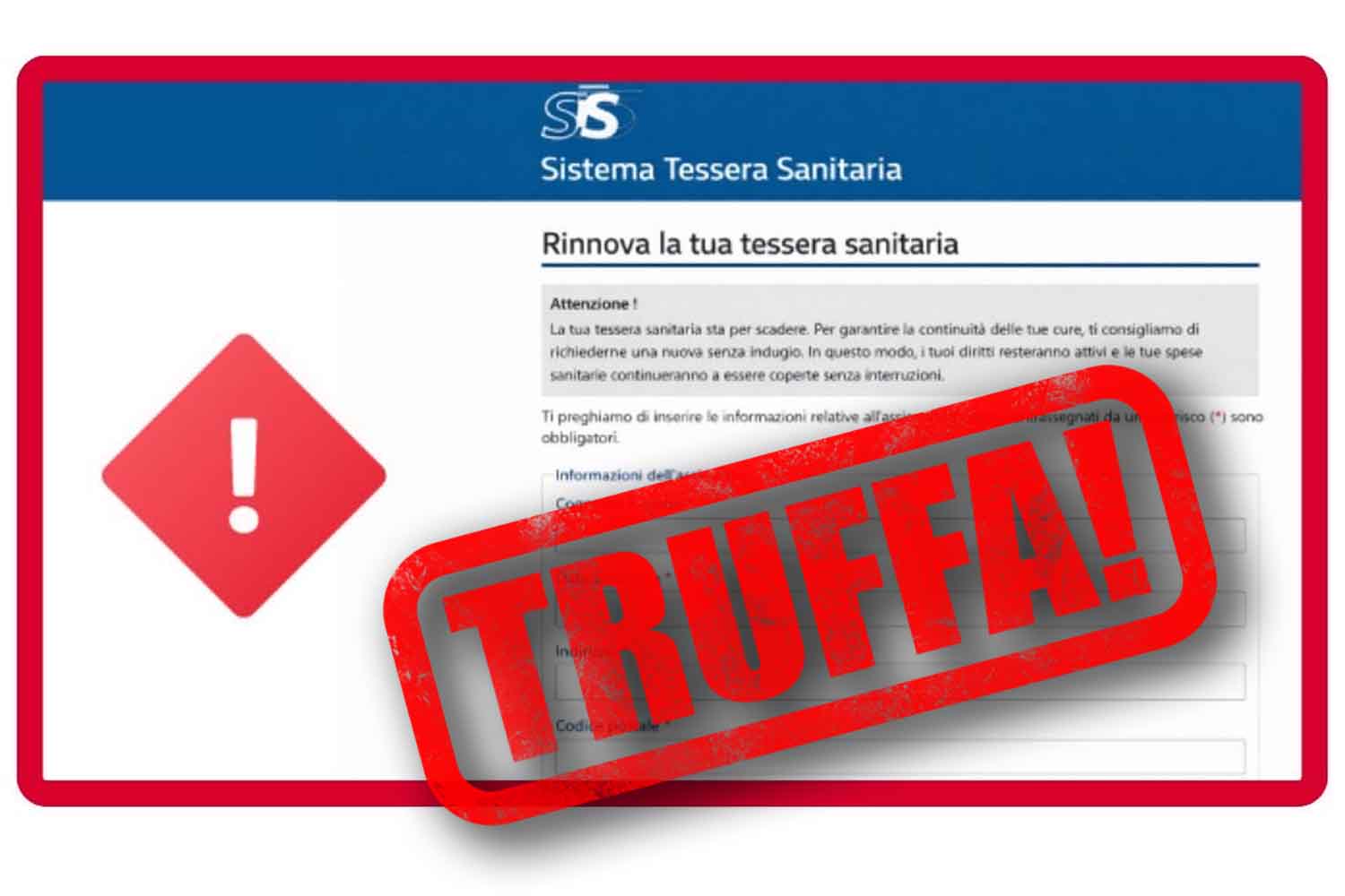 truffa tessera sanitaria