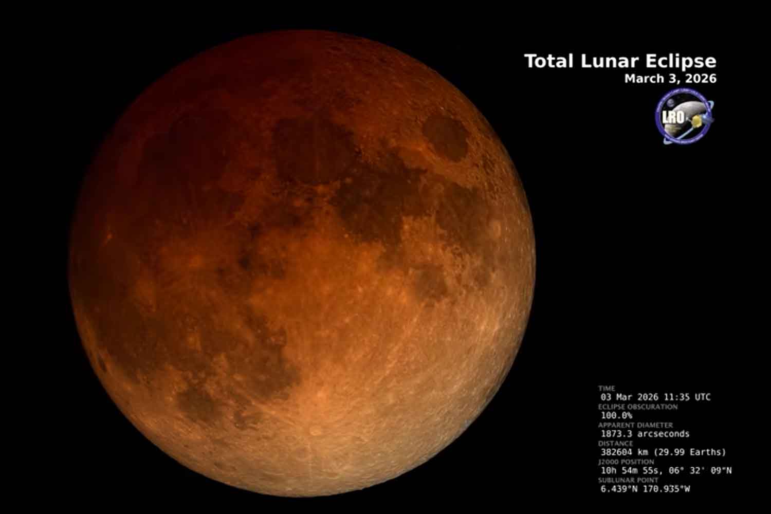 Eclissi lunare 3 marzo 2026