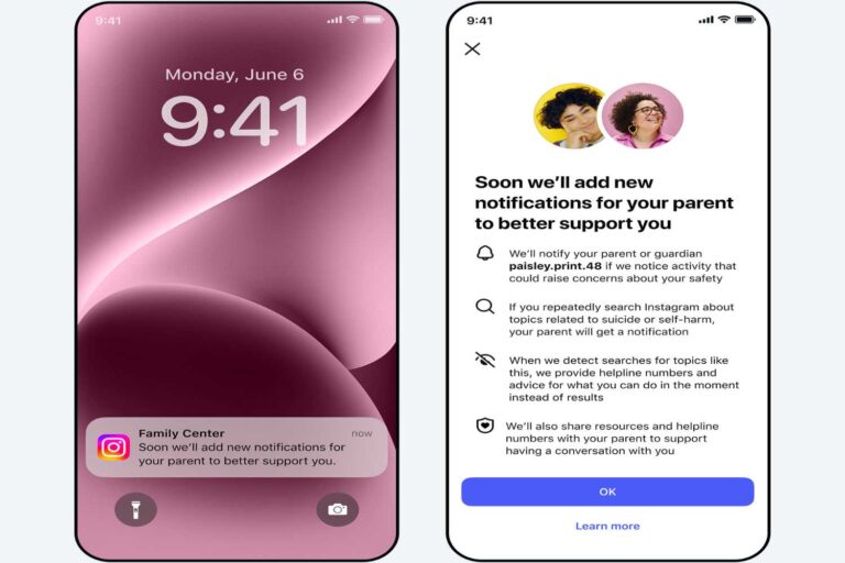 Instagram alertera les parents si leurs adolescents recherchent à plusieurs reprises le suicide ou l'automutilation
