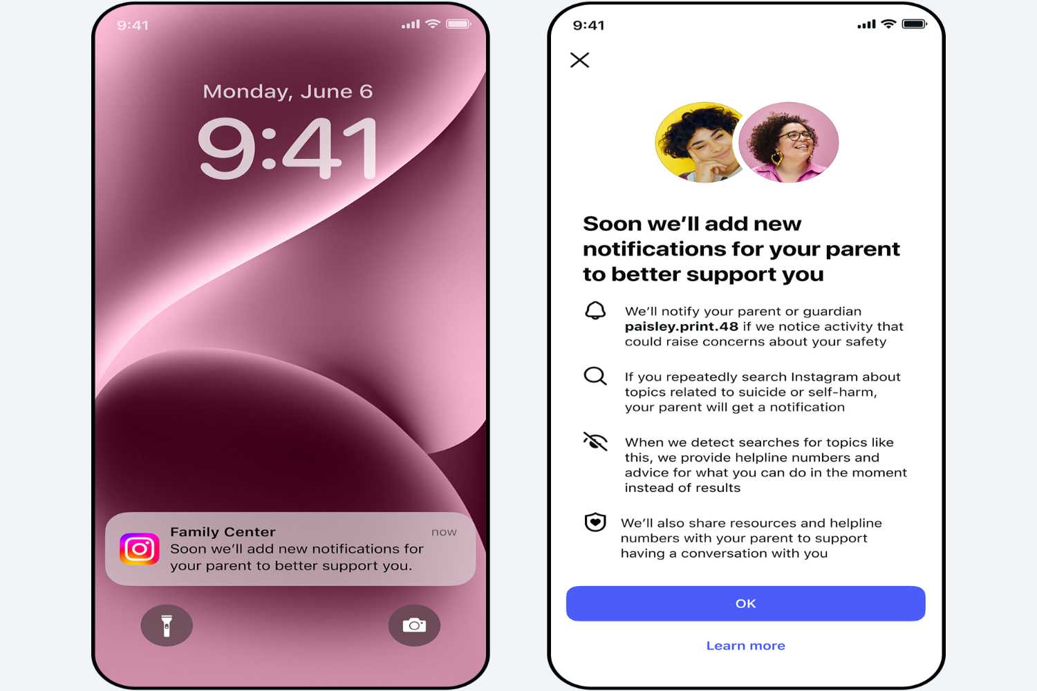 Instagram alertera les parents si leurs adolescents recherchent à plusieurs reprises le suicide ou l'automutilation