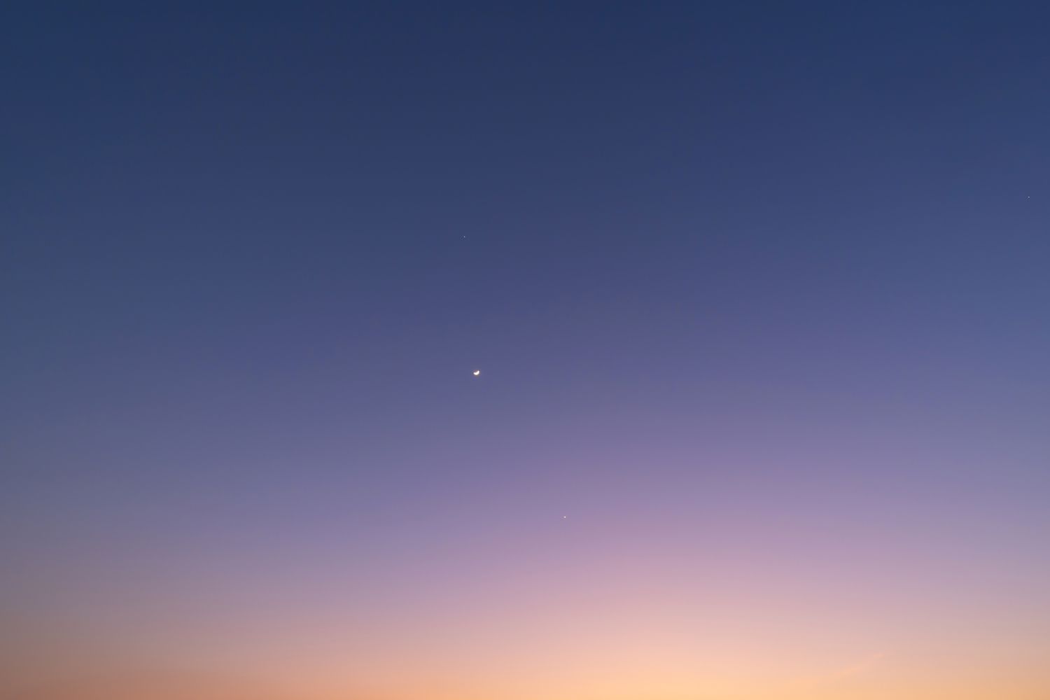 congiunzione luna marte mercurio