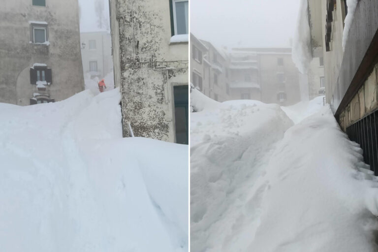 Enseveli par la neige en avril : accumulations de plus d'un mètre et demi entre Molise et Abruzzes, l'armée intervient dans un hôtel isolé