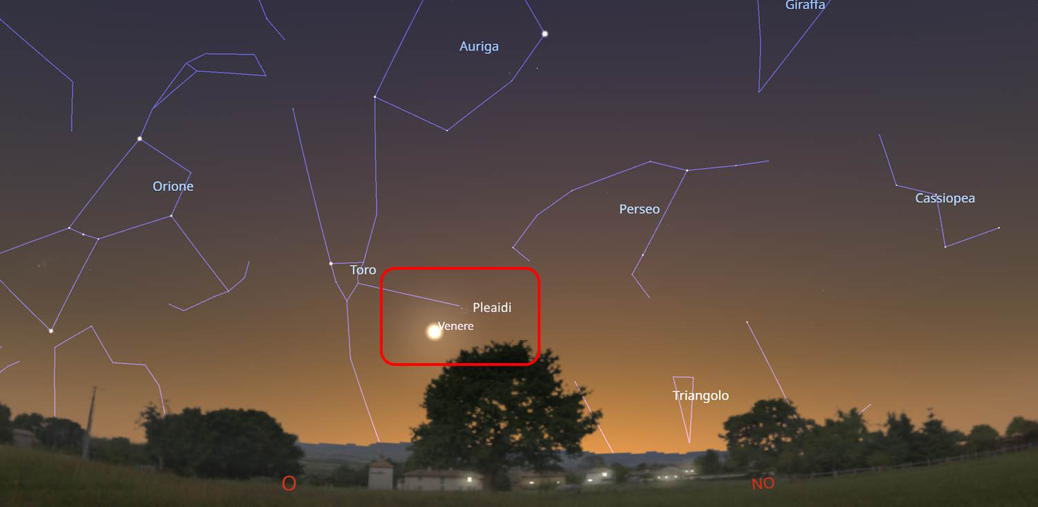 bisous lune jupiter vénus pléiades avril 2026