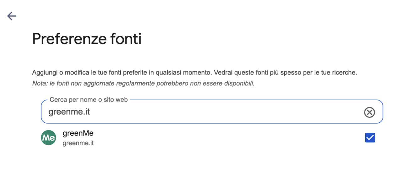 sources préférées google