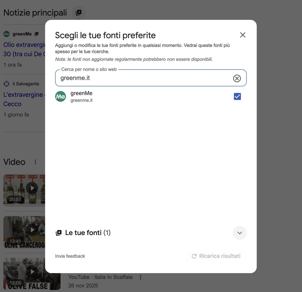 sources préférées google 2