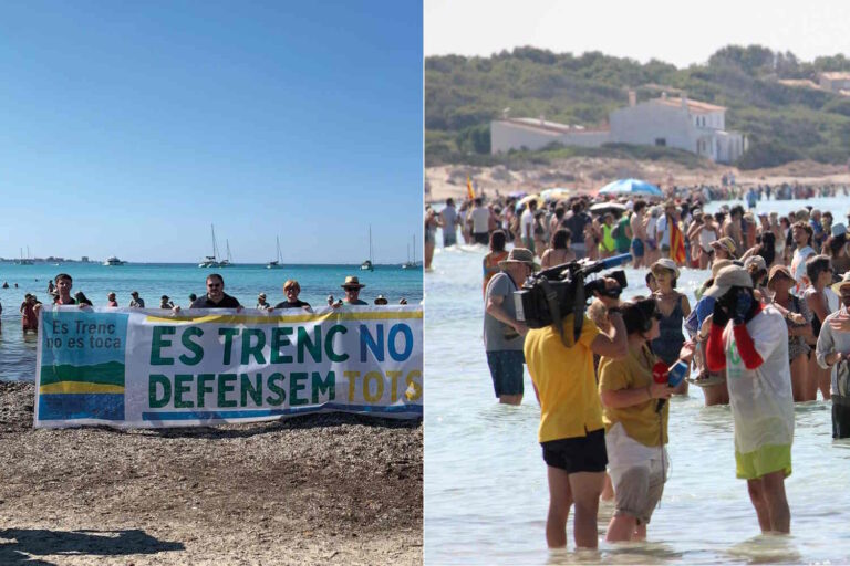 Dix mille personnes forment une chaîne humaine de 3 km pour sauver l'une des plus belles plages de Majorque du tourisme de masse