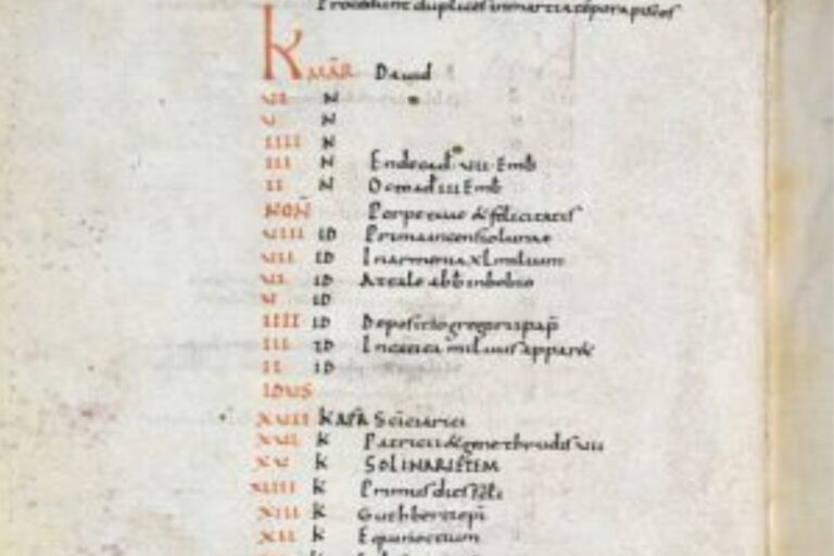 Un calendrier de 813 montre que l'heure officielle était déjà en retard de 3 jours