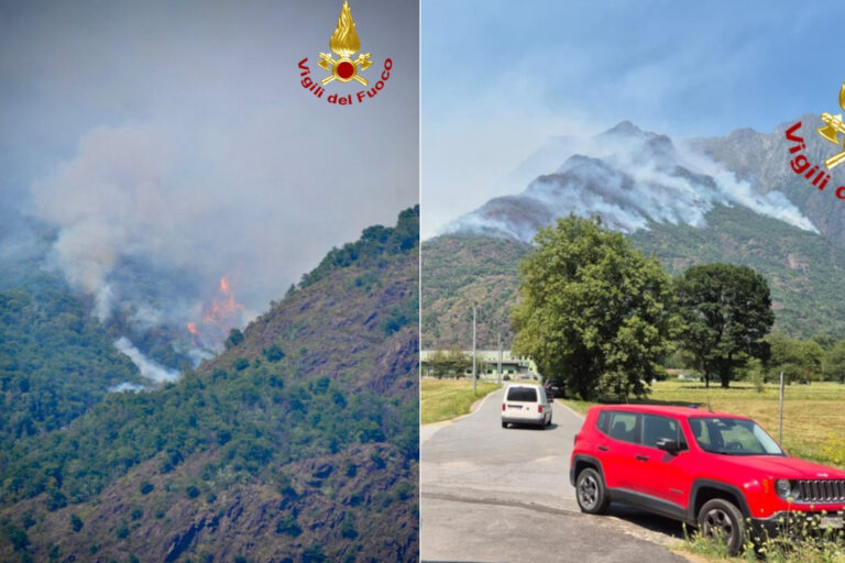 Les montagnes de la vallée de l'Ossola brûlent depuis 9 jours, 120 personnes évacuées à cause de l'air irrespirable : 600 hectares de forêt en feu