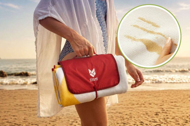 Cette serviette de plage fait disparaître le sable comme par magie grâce à un tissu créé pour les hélicoptères