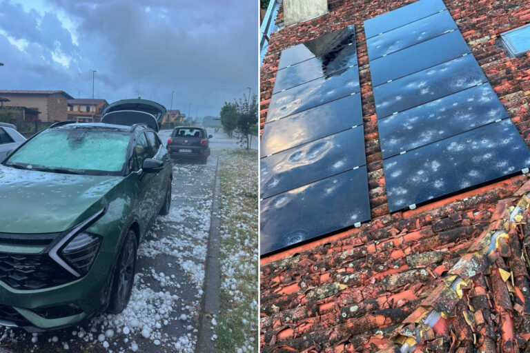Tempête frappe le Nord : voitures, panneaux solaires et champs détruits par la violente tempête de grêle entre l'Émilie-Romagne et la Lombardie
