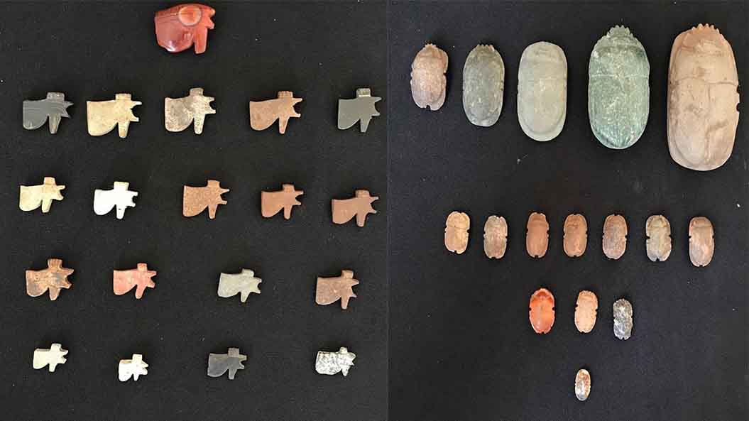 amulettes nécropole Egypte