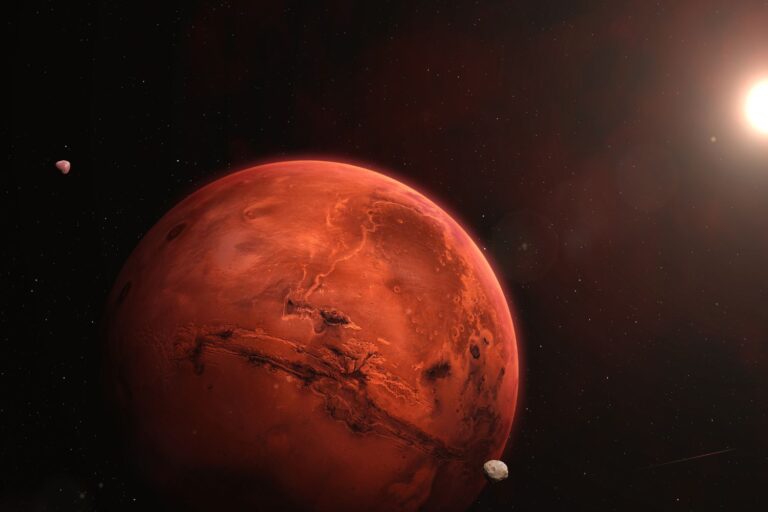 Comme c'est merveilleux ! Ce soir le « baiser » Lune – Mars revient, il sera visible à l'œil nu