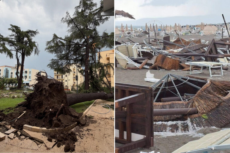 Une tornade dévaste Policoro et la région de Metaponto, des arbres centenaires abattus et des plages détruites : « des dégâts s'élevant à des millions d'euros »