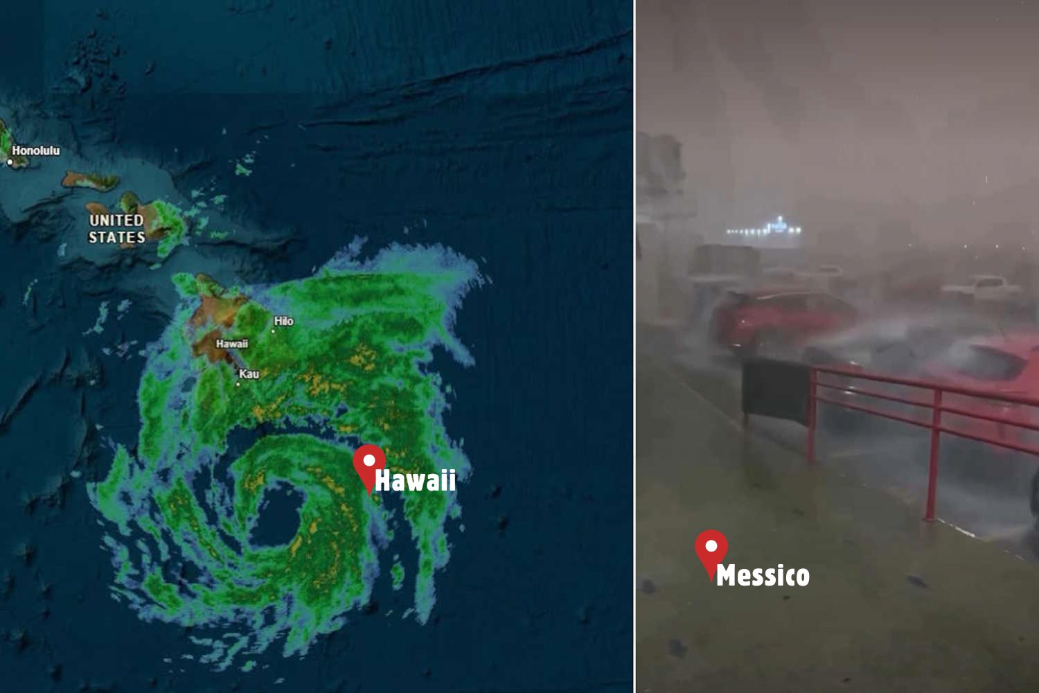 Hawaii Messico uragani