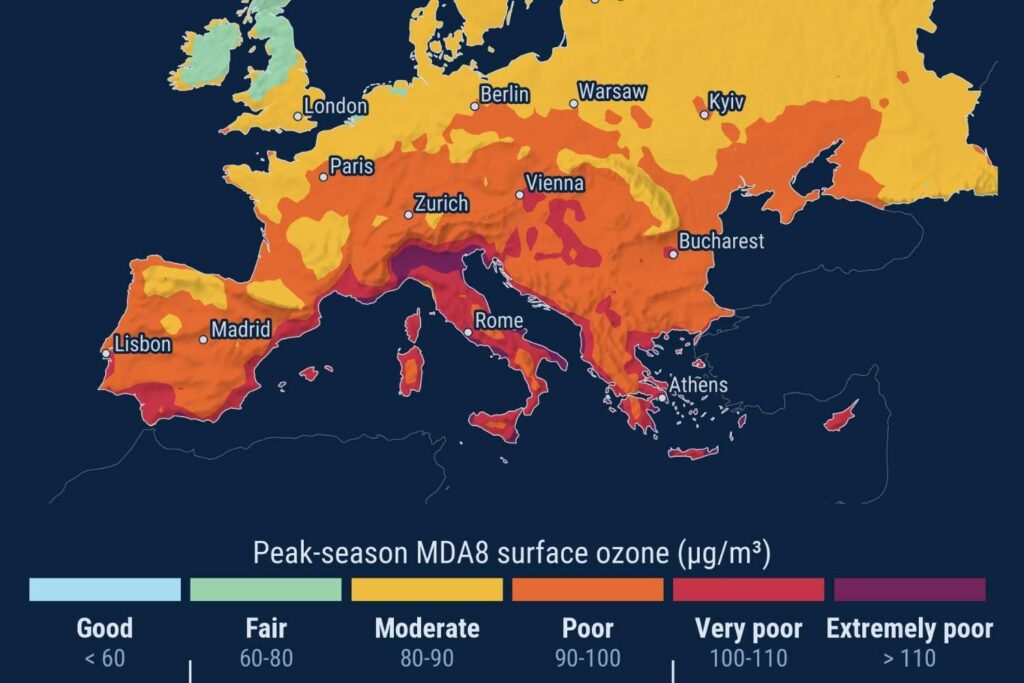 Oubliez le trou, car l'ozone devient un problème surtout dans le nord de l'Italie